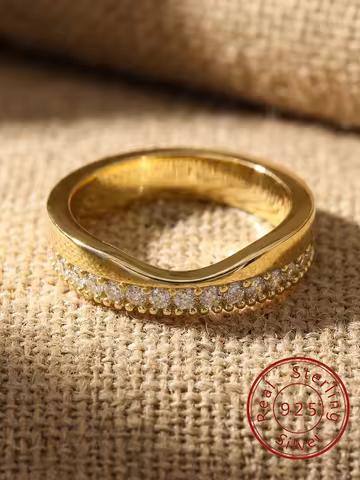 925 Sterling Silver Minimalism V-shape Zircon Ring For Women Anniversary Engagement Wedding Party High Quality Fine Jewelry