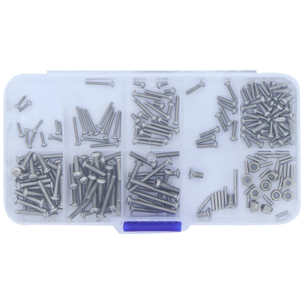 TRX4M M1.6 M2 M2.5 الصف 12.9 مسامير سداسية من الفولاذ المقاوم للصدأ المكسرات مجموعة أدوات ل 1/18 RC الزاحف TRX4M ترقية أجزاء