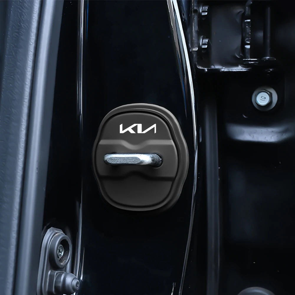 4 قطعة سيليكون قفل باب السيارة غطاء ملصق اكسسوارات السيارات لكيا K4 K5 K6 K7 ستونيك ستينغر Venga كارينز موهافي بوريغو سيدونا #6
