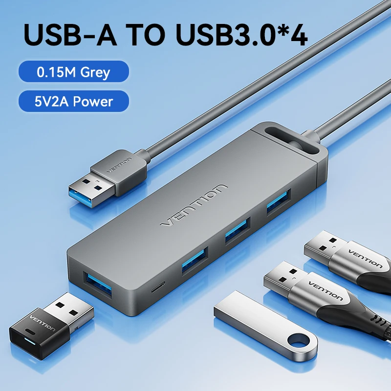 Ventie USB Hub Hoge Snelheid 4 Poorten Multi USB 3.0 naar USB 3.0 Hub Splitter Adapter voor MacBook Pro iPad Pro Xiaomi Lenovo USB Hub