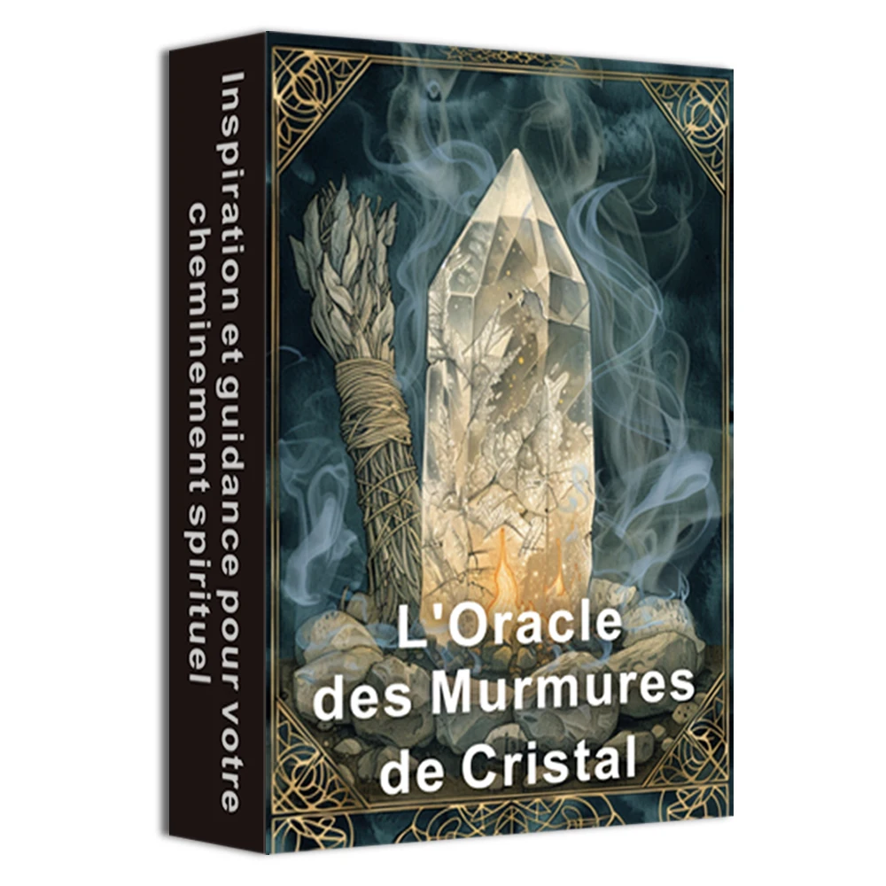 

Original French Oracle Card, Whisper of Crystals, 44 Cards of Self Reflection and Growth, Card Games, Tarot Cards, 12*8cm, 14+