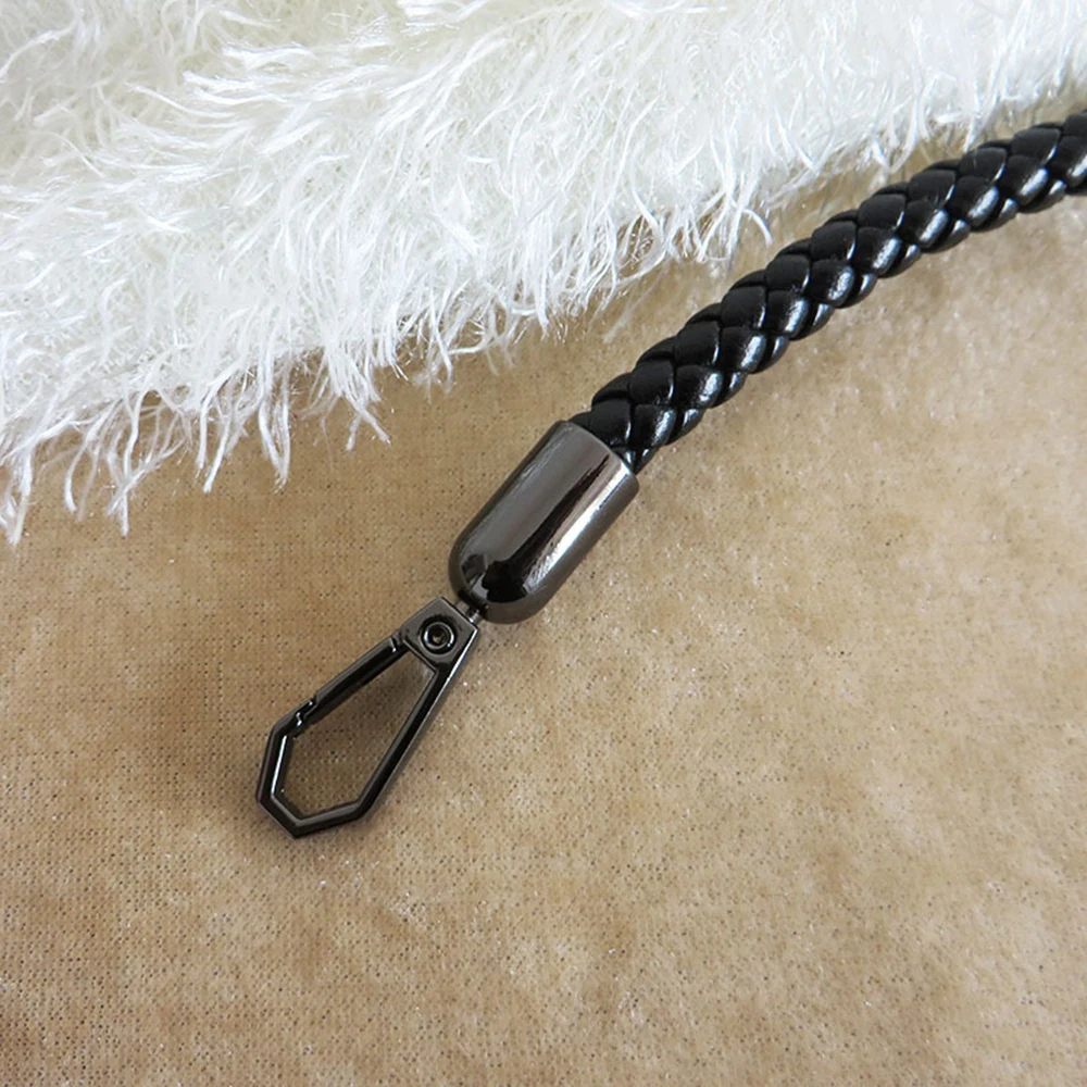 Fashion Black Braided Bag Strap Women Shoudler Bag Strap DIY Replacement Handles For Handbag Bag accessories With Alloy Buckle