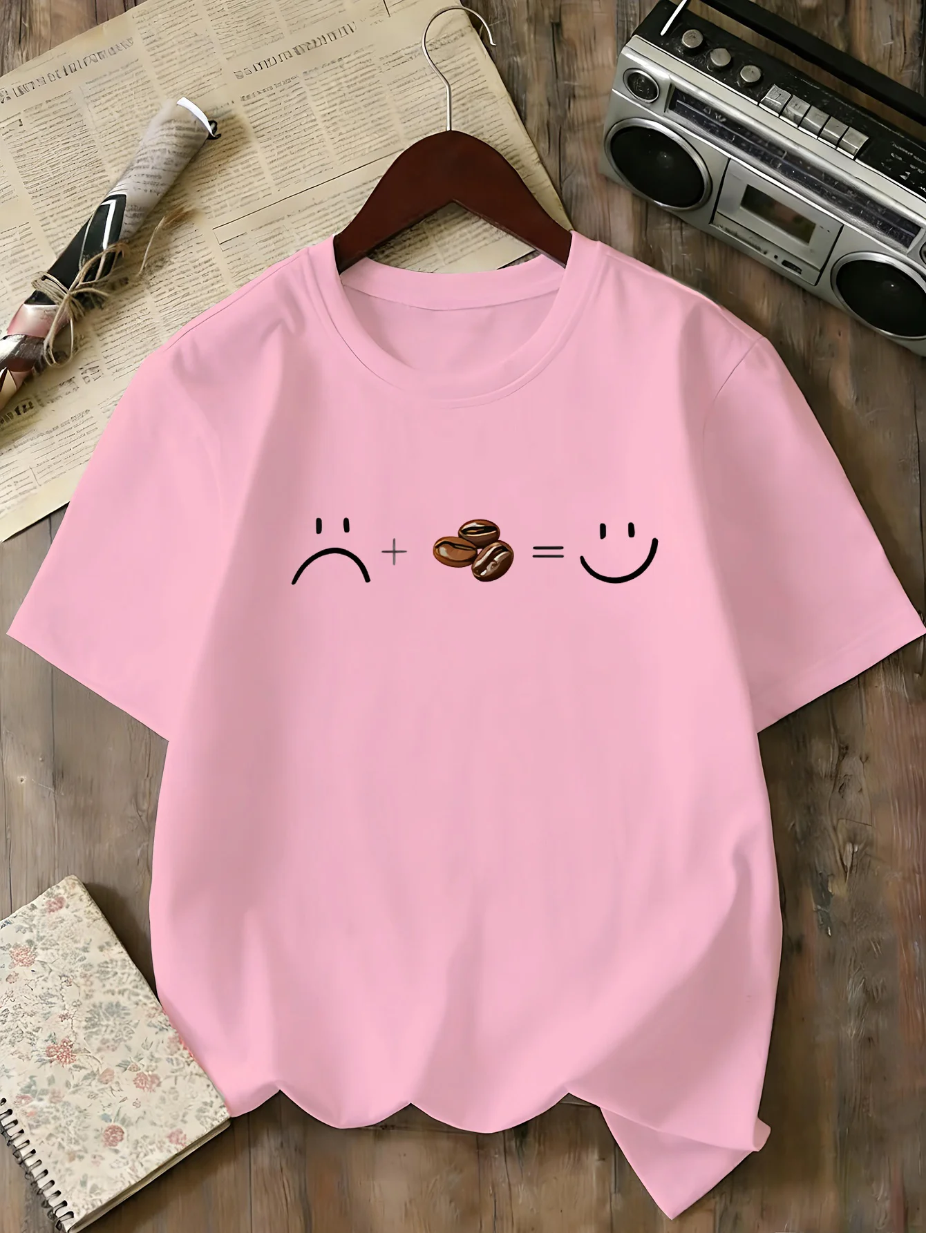Coffee Bean Equation Kids Tee Funny Graphic Print Boys Girls Family Matching Cotton Summer Short Sleeve Basic Children Tshirt