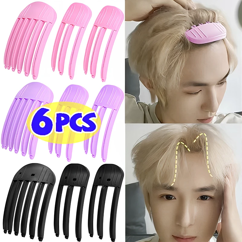 1/6Pcs Fluffy Hair Roots Clips Women Men Black No Heat High Vertex Hair Curler Styling DIY Fluffiness Volume Wind Sculpting Comb