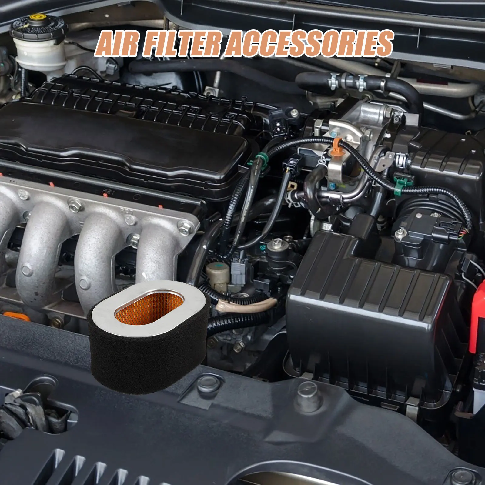 

Air Filter Accessories 186F-192F Engine Intake for Motorcycle Dirt Bike Pit Bike Standard Size Efficient Impurity Removal Smooth