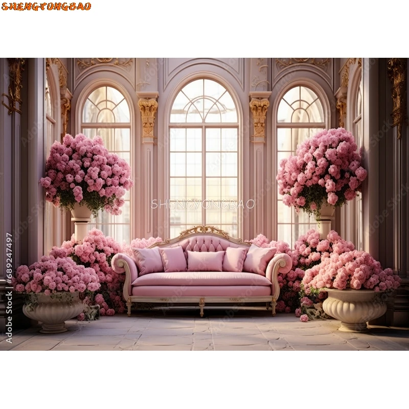 

Wedding Celebration Photography Backdrops Props Decoration Outdoor Arch Flowers Valentine's Day Photo Studio Background SZ-99