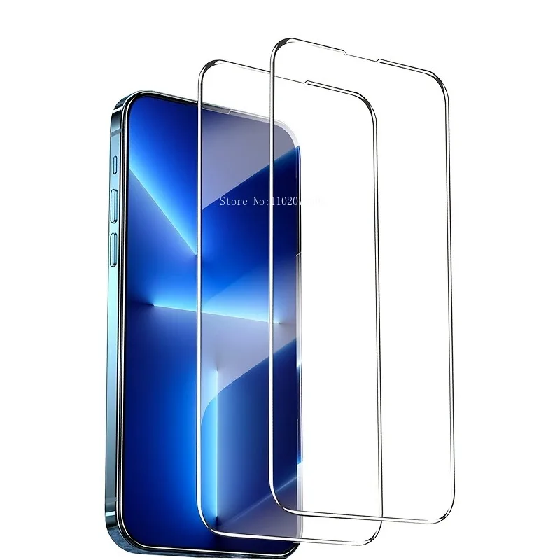 

2Packs Glass Screen Protector For iPhone 15 14 Pro Max Phone Glass For Iphone 13 12 11 Pro Max 6 7 8 Plus XR XS Max SE 20 Glass