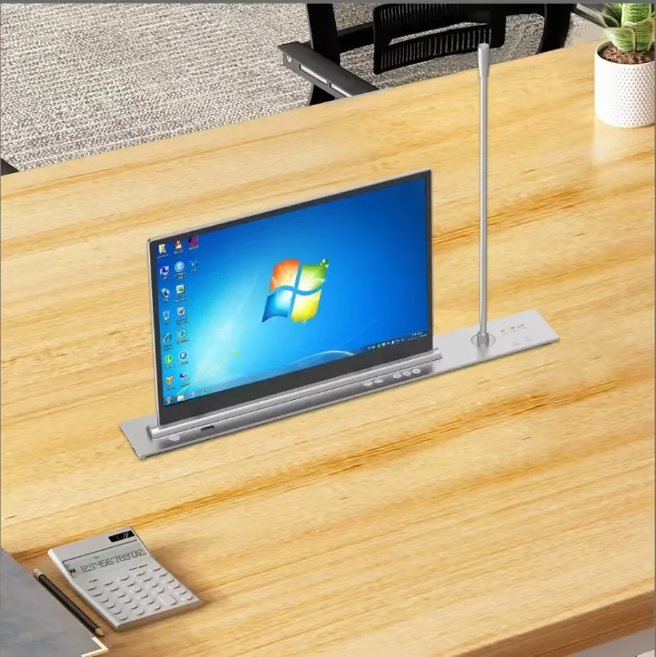 

2026 New 15.6 Inch Multimedia Paperless Video Conference System Display Lifter Pop-up LCD Lifter For Meetings