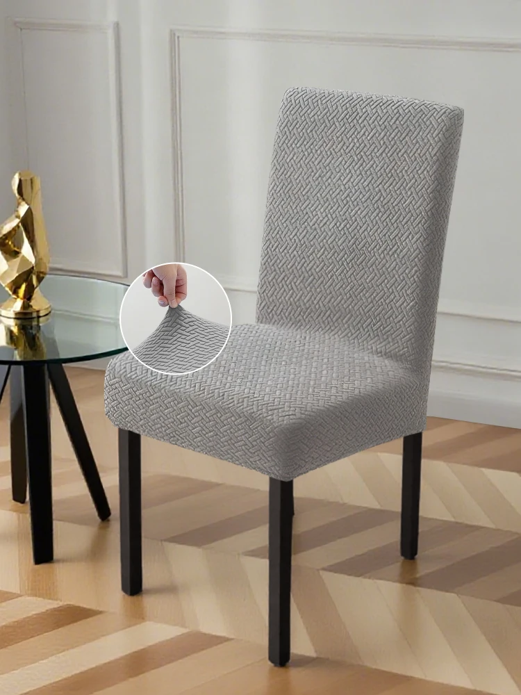 Elastischer Stuhlbezug Jacquard Stretch Universeller Günstiger Stuhlsitzbezug mit Rückenlehne für Hochzeits- und Esszimmerstühle für Zuhause
