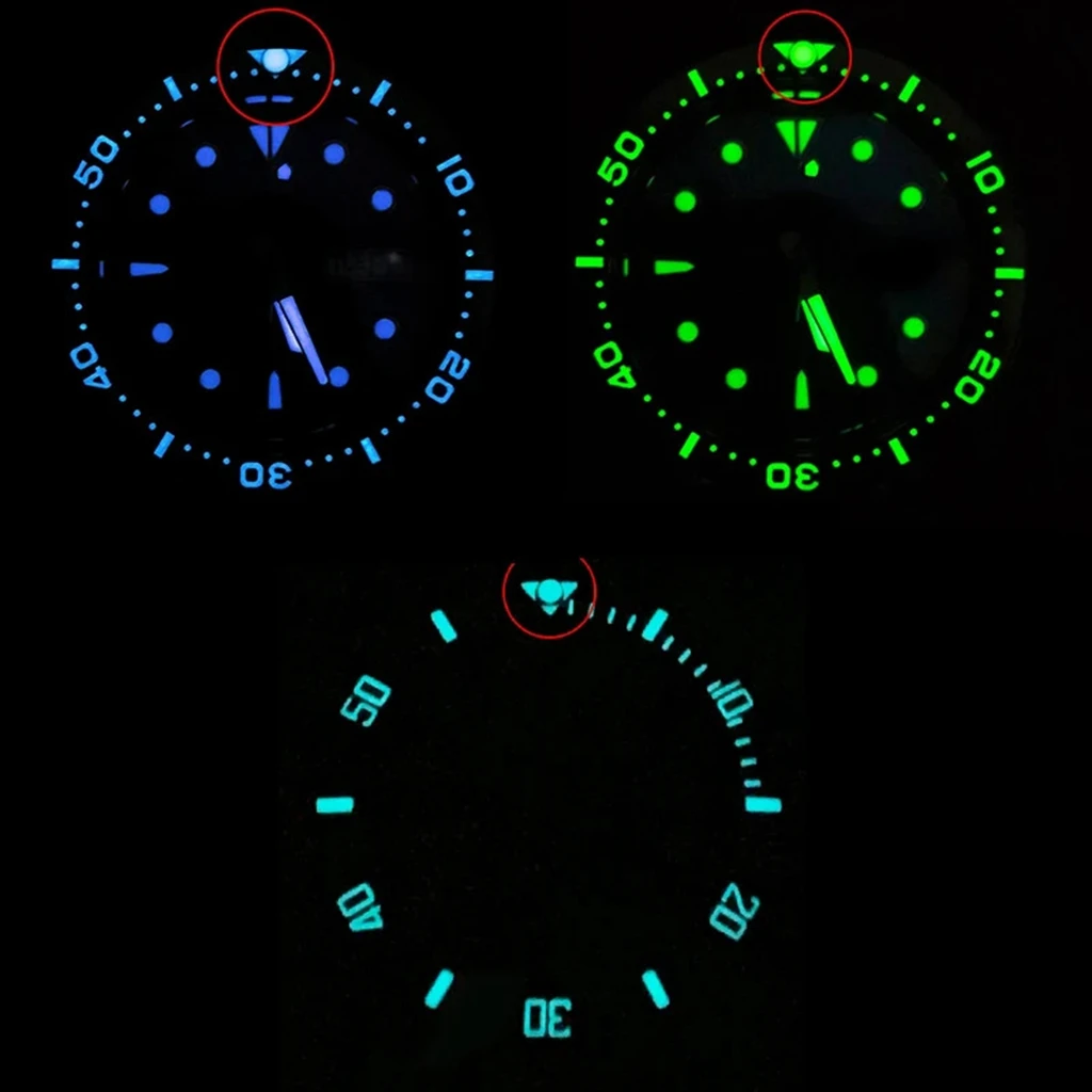 White Beads Blue Green Luminous Pip Watch Bezel Insert 12 O’Clock Lume Pearl Dot Mod Parts Replacement Spare Accessories