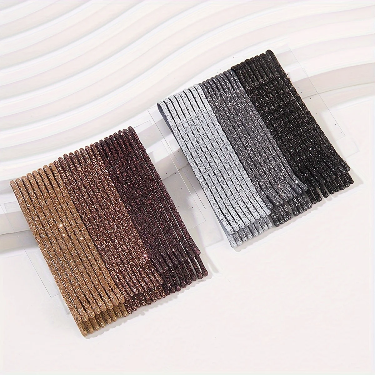 مجموعة دبوس بوبي لامعة تدريجية لامعة مكونة من 24 قطعة - دبوس شعر أنيق وجذاب للسيدات والفتيات، مثالي لتصفيف الشعر