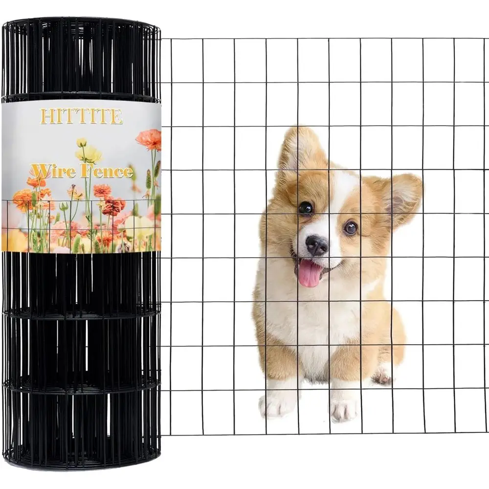 

60 x 100 футов, черный рулон сварной проволокой 14GA с ПВХ покрытием для садовых и дворовых корпусов