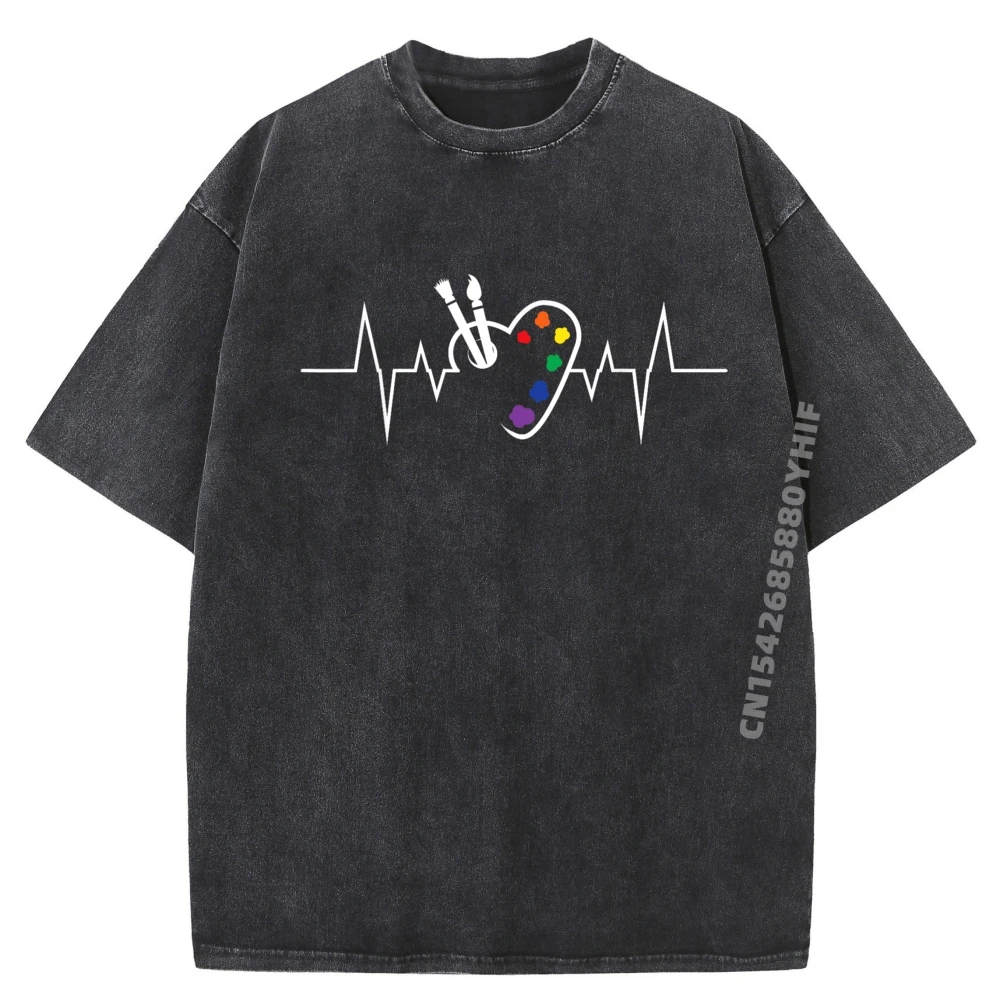 

Funny Painter Art For Men Women Kids Paint Palette Painter Mens Designer Clothes SOFT Harajuku Aesthetic Washed T Shirt