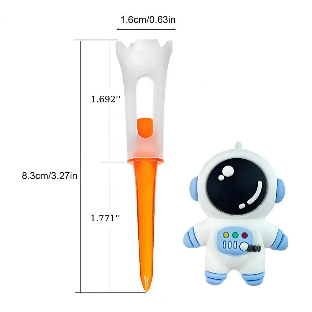 

8cm Plastic Anti Lost Golf Tee Hanger Cartoon Astronaut Golf Tee Ring With Strap For Men Women Loss Tee Holder For Enthusiasts
