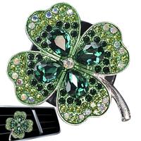 Car Vent Clip Air Freshener Alloy Four Leaf Clover Vent Clips Air Freshener Fragrance Decor Multifunctional Rotatable Car