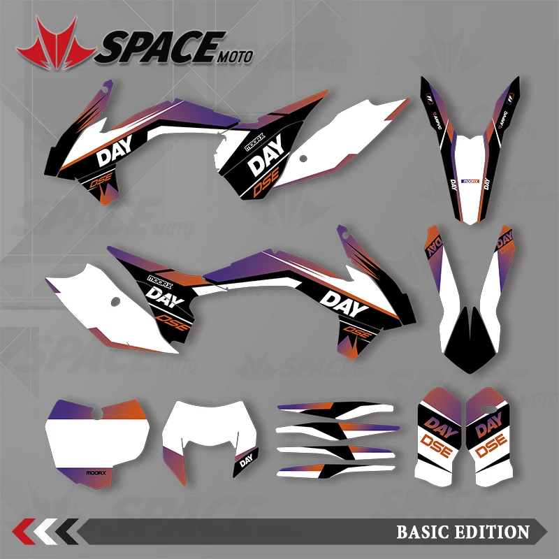

SPACE MOTO For KTM 13-14 SXF EXC 15 SXF 14-15 EXC 16 EXC XCW Graphics Background Decals Stickers Motorcycle