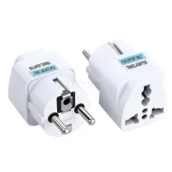 Iron CN AU US To EU KR RUS 4.8mm AC DC Power Plug Adapter Travel Adaptor Convertor for Korea Russia Europe