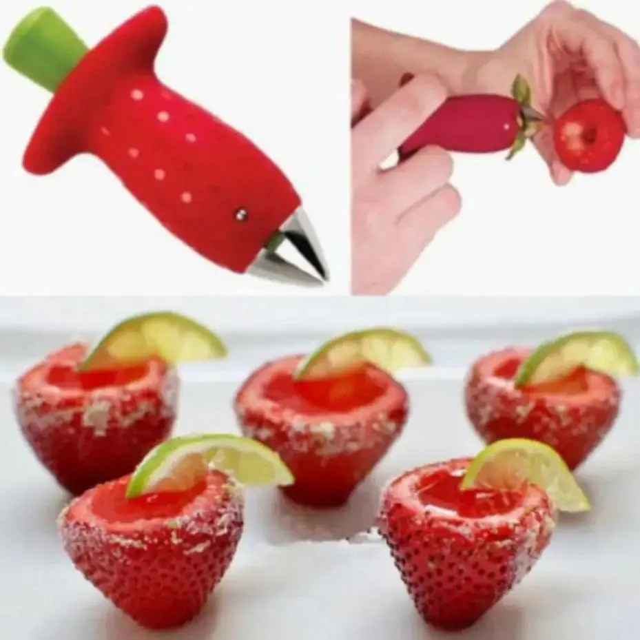 1 Pcs Manual Strawberry Berry Stem And Leaf Remover Fruit Corer Kitchen Tool Home Supplies