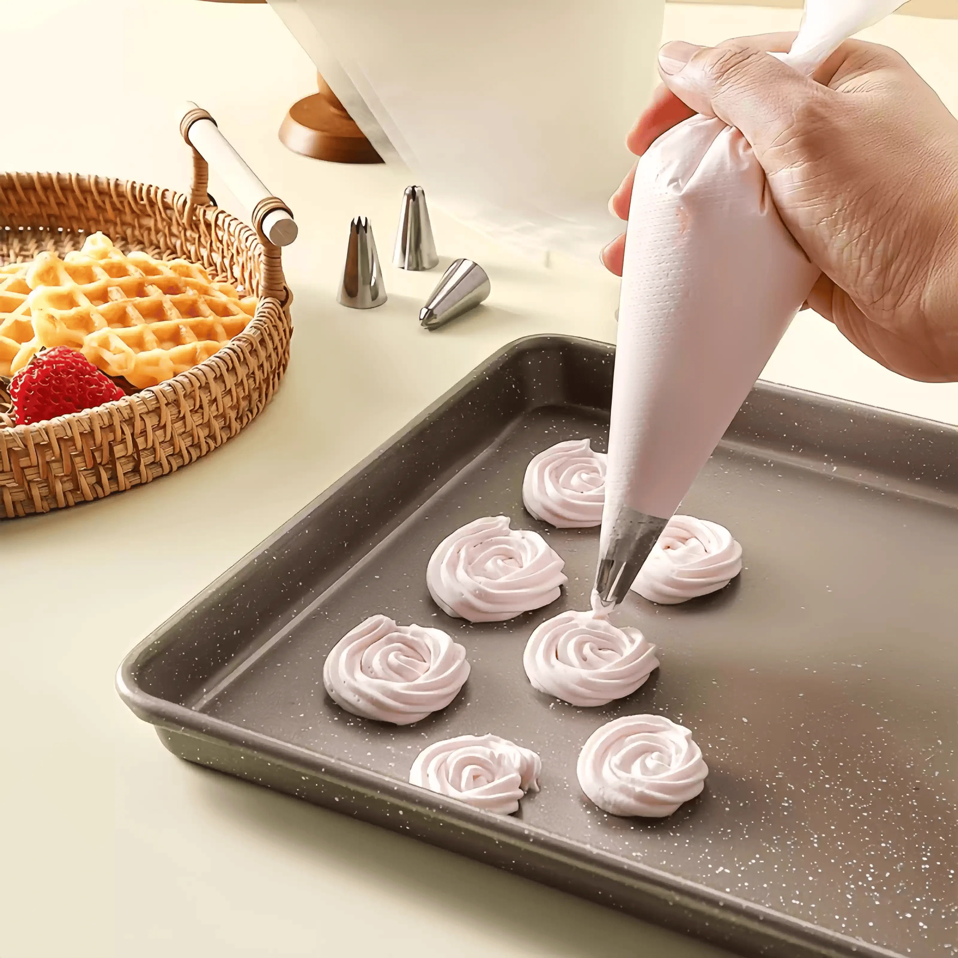 100 Pcs Bulk Piping Bags, Thick & Burst Resistant for Bakeries. 27x17cm, Disposable - Image 4