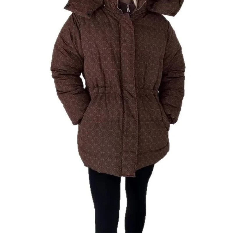 ملابس نسائية جديدة لخريف 2025 مطبوعة ملابس قطنية متوسطة وطويلة دافئة ومريحة #5