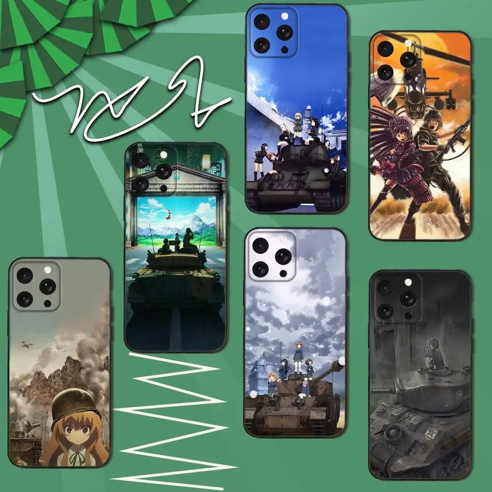 

G-GIRLS and P-PANZER-es Phone Case For iPhone 16e,16,15,14,13,12,11,Pro,X,XS,Max,XR,Plus,Mini Soft Black Cover