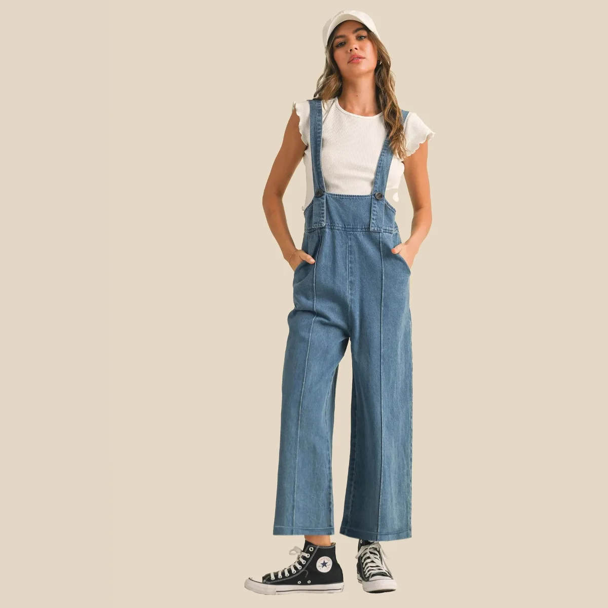 

Women's Versatile Trendy Workwear Denim Overalls Autumn Fashion 2025 New Arrivals Comfortable Fit Classic Style