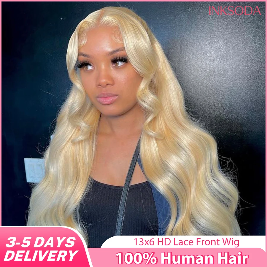 

613 Body Wave Human Hair Wig 13x6 HD Lace Frontal Wig Pre Plucked Brazilian 40 inch Blonde 13x4 Lace Front Wigs Honey Blonde