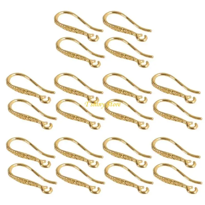 

N58F Pack of 20 Copper Earring Hooks DIY Jewelry Making Supplies Hypoallergenical Earrings Hooks for DIY Enthusiasts