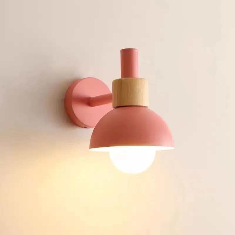 Bedroom Wall Lamp Modern Macaron Light for Living-room Background Wall Children's Room Corridor Balcony Sconces Pull Switch image 5