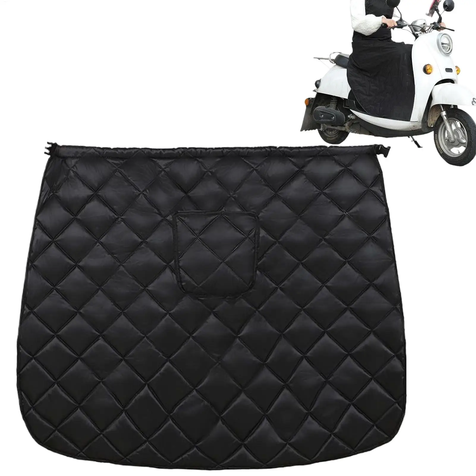 دراجة نارية الشتاء غطاء الساق يندبروف المئزر سكوتر دافئ القطن الساق حامي للطقس البارد دراجة نارية سكوتر ركوب الخيل في الهواء الطلق #5