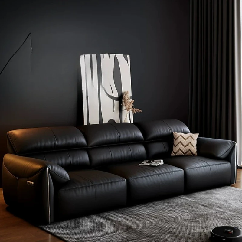 Nordic Black Electric Sofa Office Leather Modern Lazy Electric Sofa Relaxer Creative Muebles Para El Hogar Home Accessories