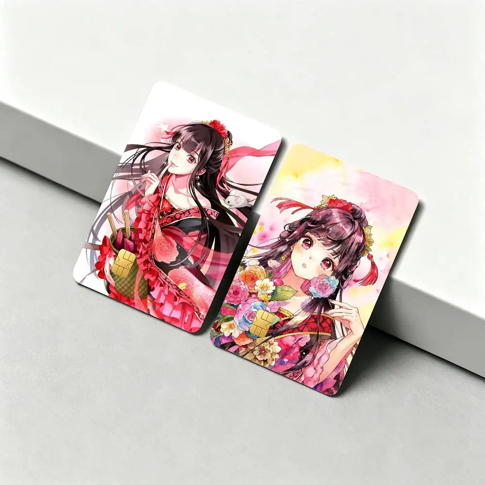 Though I Am an Inept Villainess Shu Keigetsu 1Set 4Pcs Waterproof Card Skin Stickers for Credit Bus IC Cards