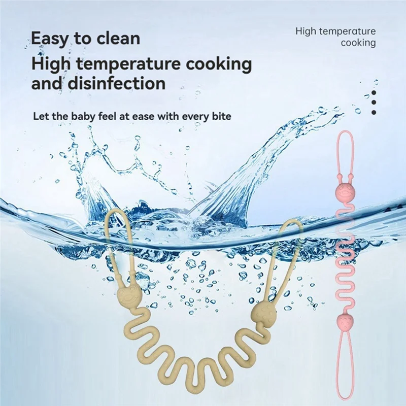 مجموعة مشابك دمية من السيليكون AS96، عبوتان، حامل سلسلة لهاية عالمي للأولاد والبنات