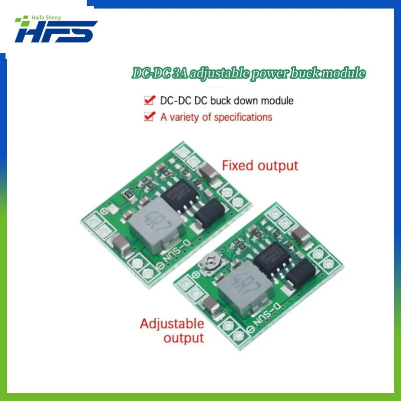 XM1584 modul catu daya Step Down DC-DC, elektronik cerdas ukuran ultra-kecil modul 3A dapat disesuaikan untuk Arduino Kit pemula Diy LM2596S