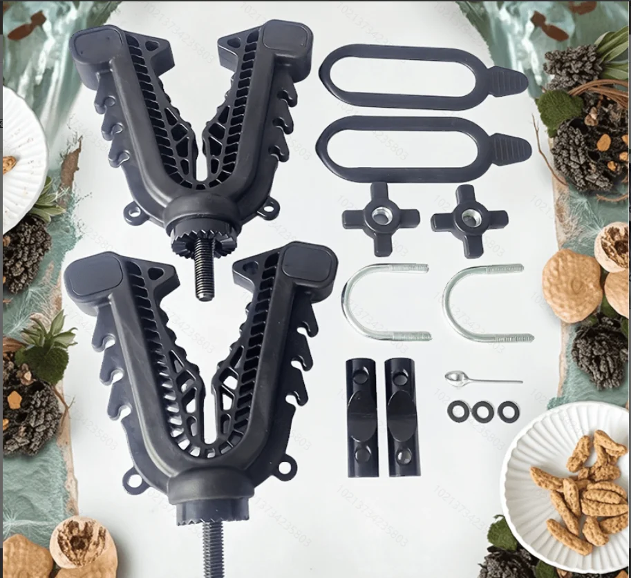 All-terrain vehicle/multi-purpose off-road vehicle gun rack without rubber coating and plastic base