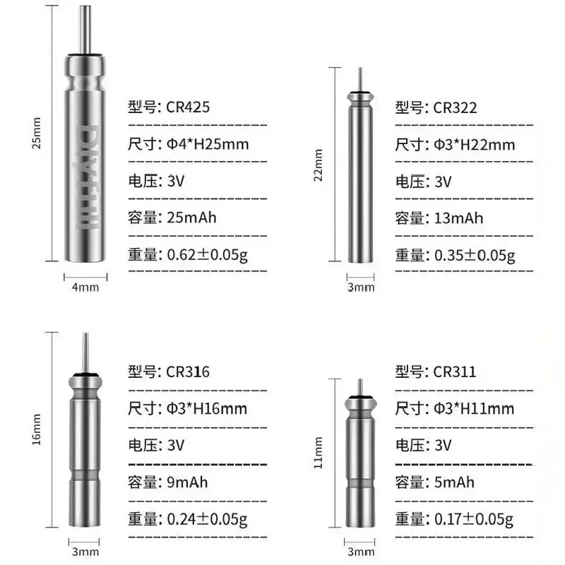 10PCS Original CR425 CR322 CR316 CR311 ไฟฉายอิเล็กทรอนิกส์เรืองแสงRodตกปลาNight Glow Floatลายมือปากกาแบตเตอรี่