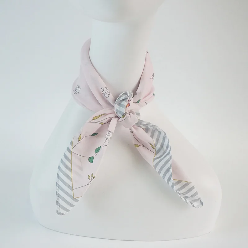 Pañuelo de algodón con estampado Floral japonés para mujer, toallita peinada, pañuelo cuadrado para el sudor, toalla pequeña de 45cm, 6 uds.