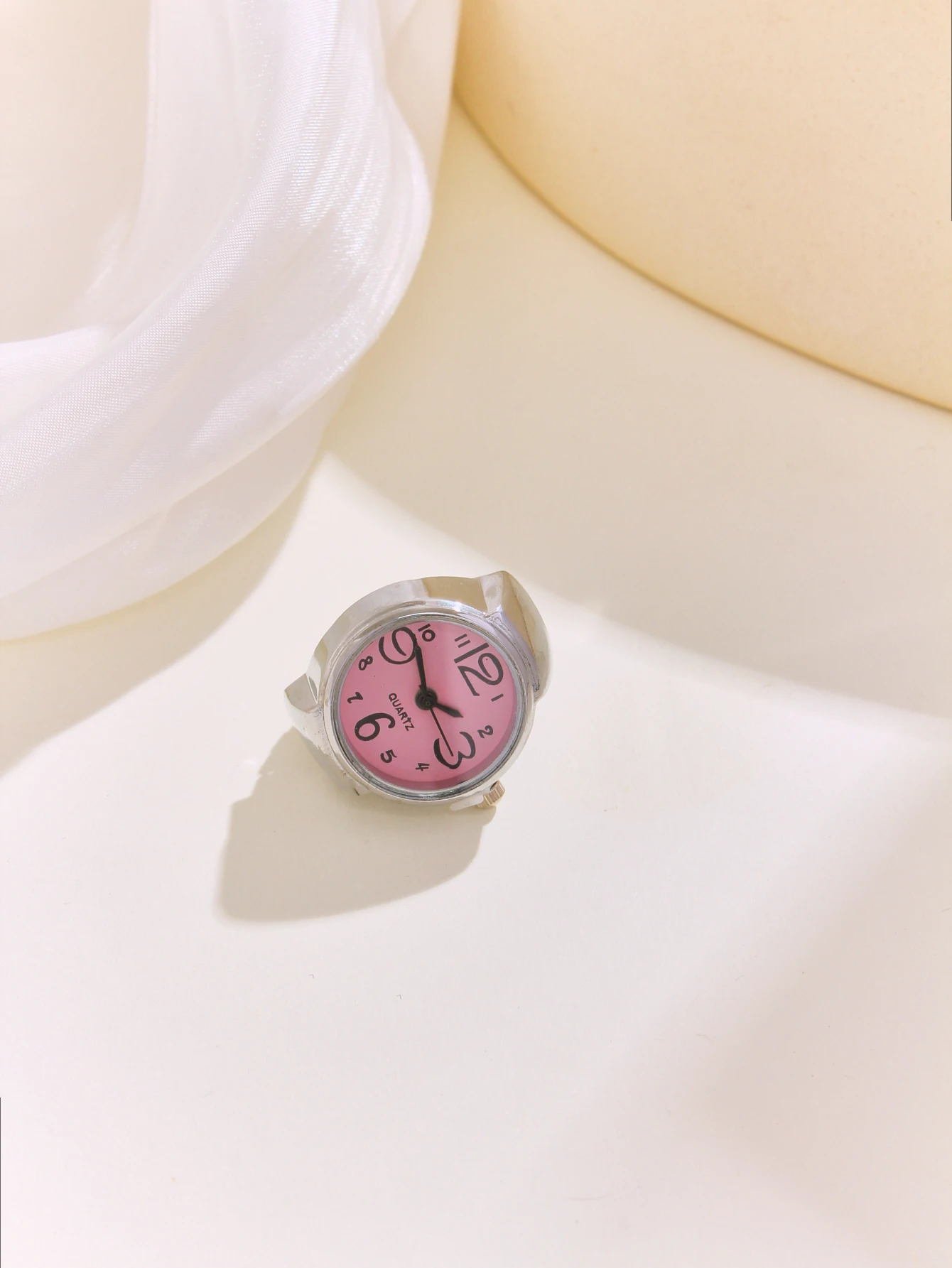 3Pc Mini Vintage Vinger Ring Horloge Ronde Creatieve Quartz Horloges Mode Paar Horloges Accessoires