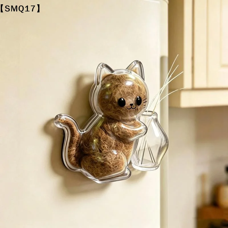Transparent Cat Hair Storage Refrigerator Magnets Pet Fur Keepsake Capsule DIY Souvenirs Whiskers Collector Fridge Magnet【SMQ】