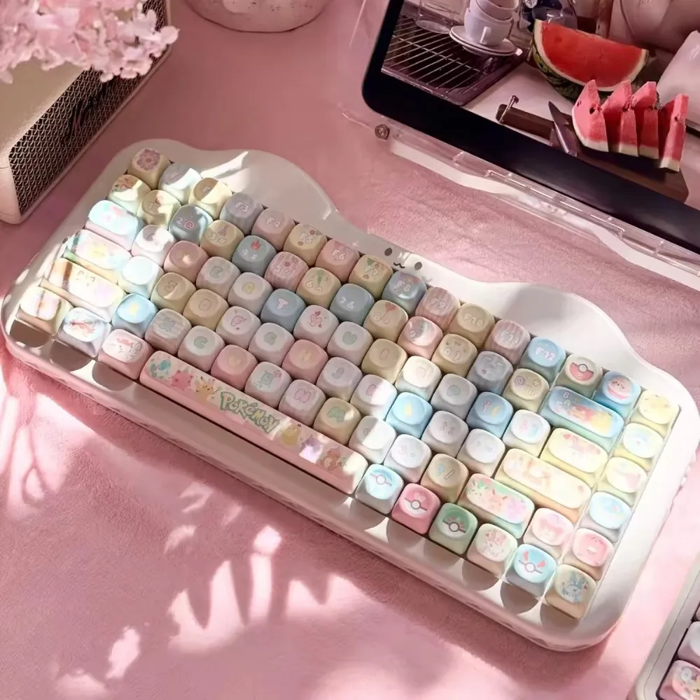pokemon-keycap-moa-highly-personalized-macaron-color-sublimation-mechanical-keyboard-cross-axis-gaming-e-sports-accessories