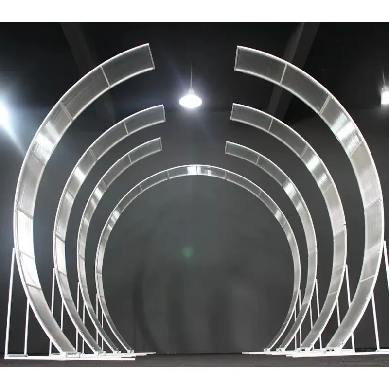 Welcome Lighting Decoration Light Emitting Diode Wedding Chupa Design Walkway Light Tunnel Metal Arch Background
