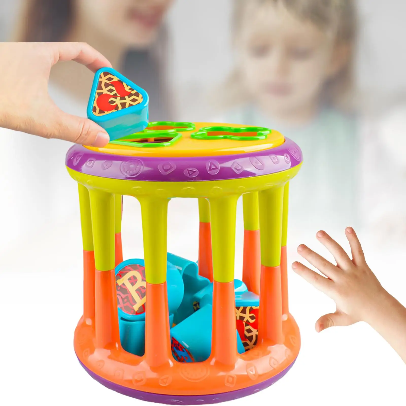 Shape Sorter Activity Cube 6 12 18 Months Baby Boys Girls Multipurpose Storage Box Fine Motor Skills Sorting Stacking Toy