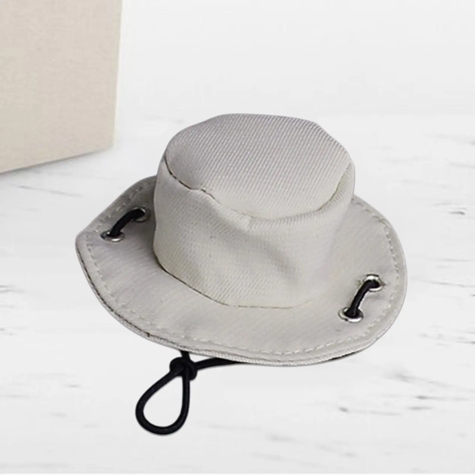 Miniature Doll Hat Western Cowboy Cap for 1/12 Action Figure Toy Flocked Cloth Material Small Hat Model for Figure Dress Up