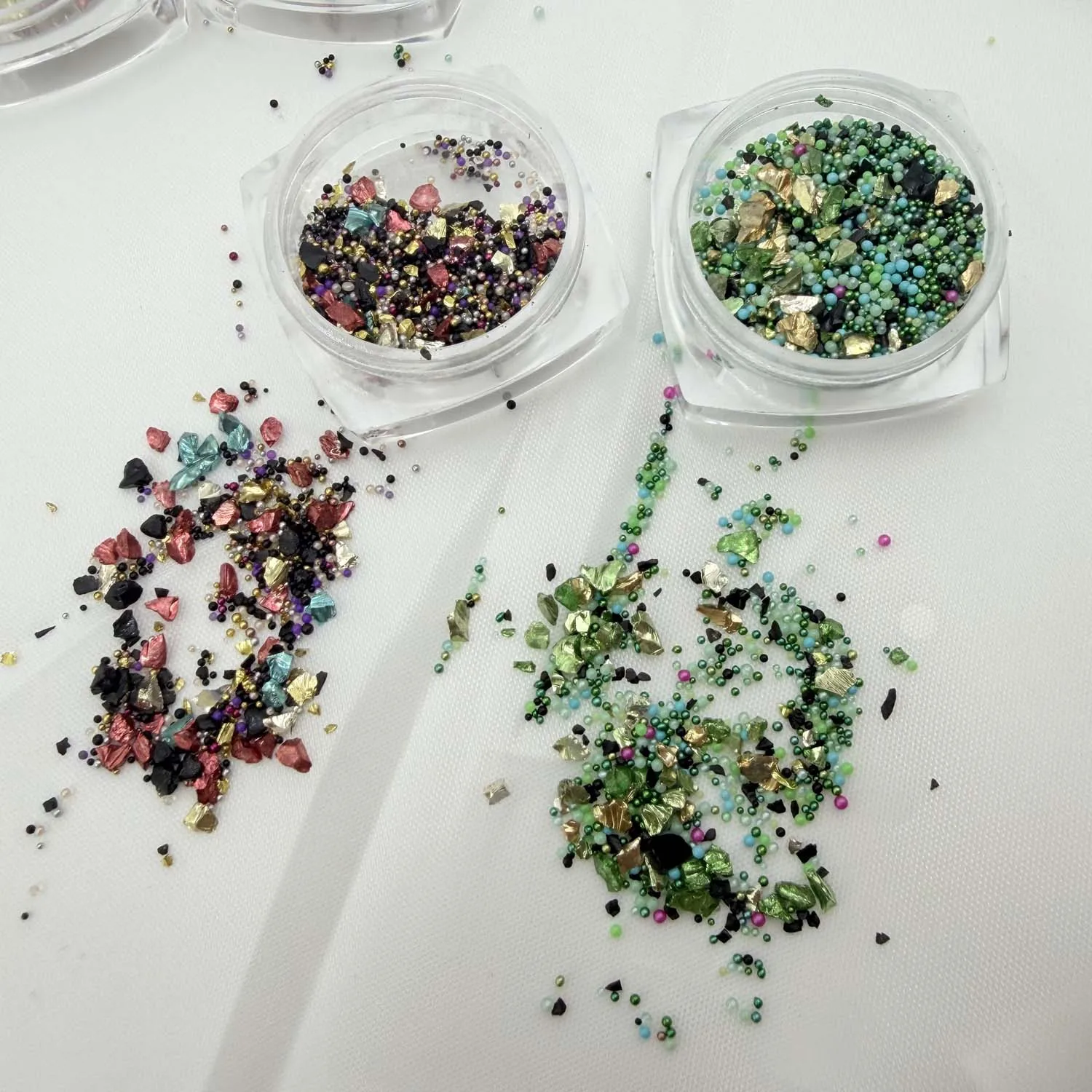 Colorful Nail Art Decorations Mixed Caviar Beads Irregular Stones Jewelry 3D Nail Charms Glitter DIY Manicure Accessories