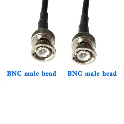 BNC Male to BNC Male Plug RG58 Coaxial  RF Cable 50 Ohm Crimp Connector Double BNC Plug Male Pin Wire Cord 0.5M 1M 2M 5M 8M 10M