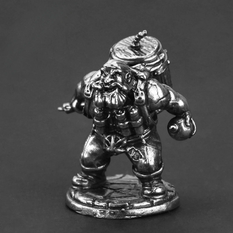 Metall Zwerg Soldat Modell Action-figuren Spielzeug Brettspiel Stücke Desktop Auto Innen Miniatur Ornament Zubehör Jungen Geschenke