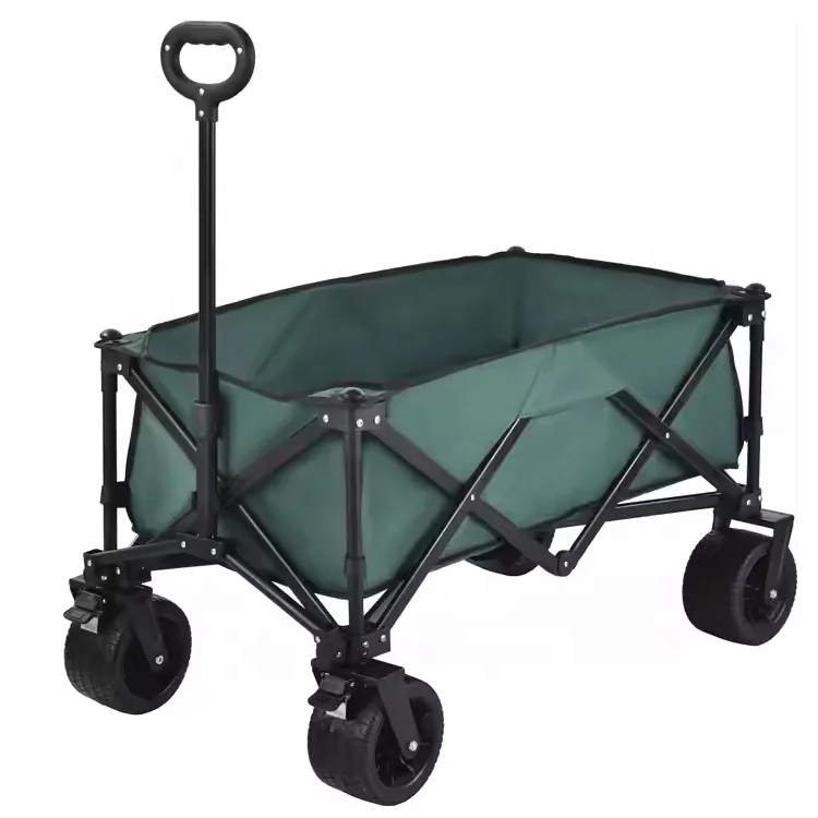 

ized High Quality Outdoor Steel Portable Beach 8 Inch Trolley Folding Trolley for Camping