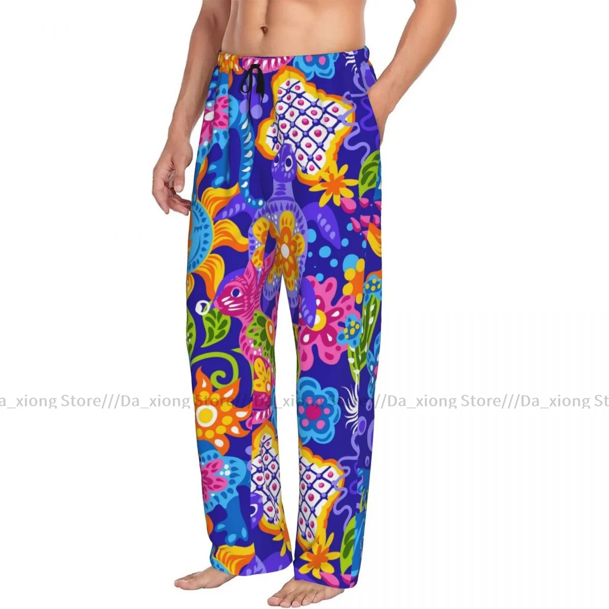 Mexican Ethnic Folk Mens Pajamas Pyjamas Pants Lounge Pants Sleep Bottoms