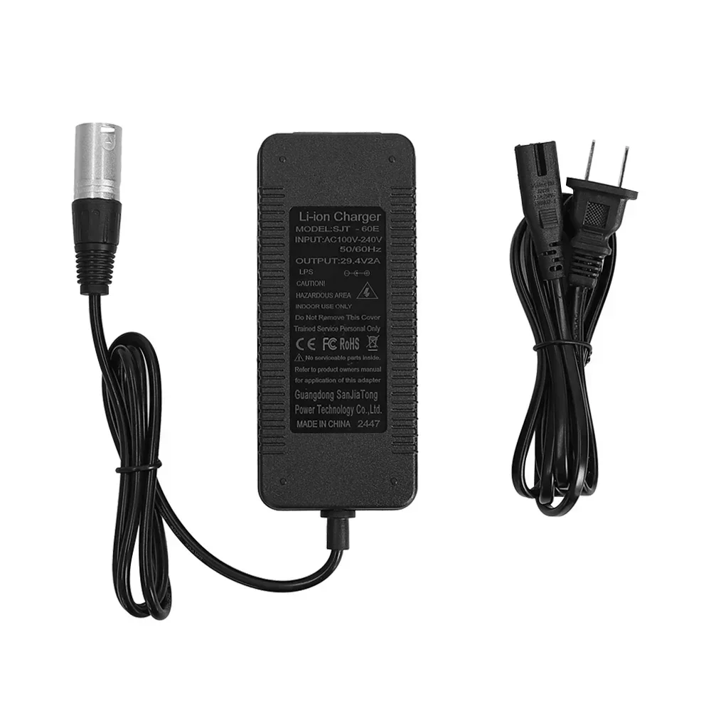 Cargador de 29,4 V 2A, enchufe XLR de 3 pines para unidad de explorador, maquinilla de afeitar de movilidad, GO, Elite Traveler, conector SC40E/SC44E, cargador de batería