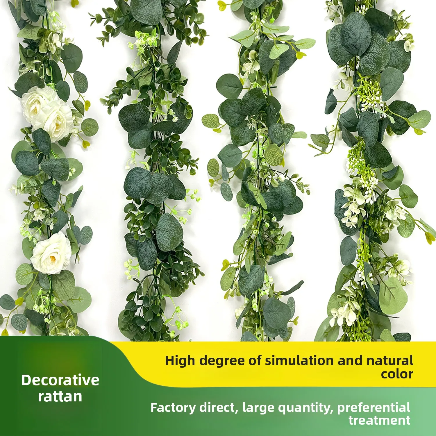 Artificial Artificial Artificial Flower Plant Vines, Eucalyptus Leaves, Eucalyptus Gypsy Vines, Outdoor Wedding Decoration